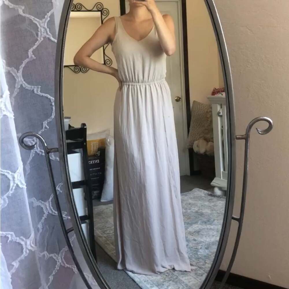 Show Me Your Mumu SMYM Kendall maxi Dress in Show Me the Ring Beige NEW SMALL